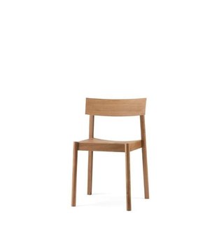 Oaks Diner - Chaise de salle à manger - chêne - contreplaqué - naturel - dossier carré