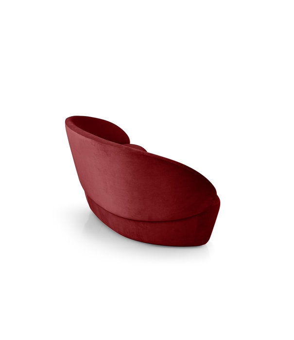 EMKO Ash - Sofa - 3-Sitzer Sofa - Eschenholz - Samt - bordeaux