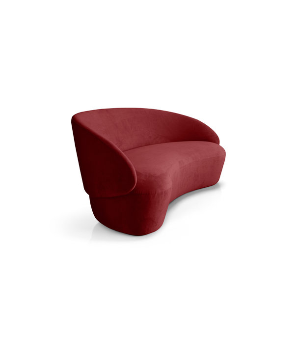 EMKO Ash - Sofa - 3-Sitzer Sofa - Eschenholz - Samt - bordeaux