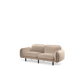 Poof Sofa - Canapé - canapé 2 places - velours - beige - pieds en bois