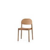 Oaks Diner - Chaise de salle à manger - chêne - contreplaqué - naturel - dossier ovale