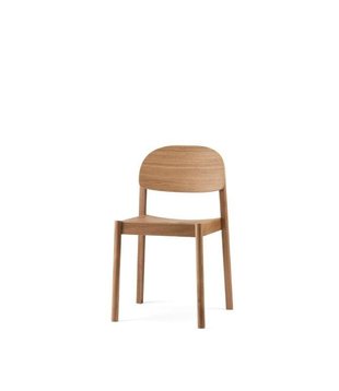 Oaks Diner - Chaise de salle à manger - chêne - contreplaqué - naturel - dossier ovale