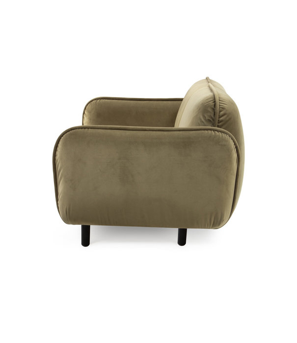 EMKO Poof Sofa - Canapé - canapé 2 places - velours - vert - pieds en bois