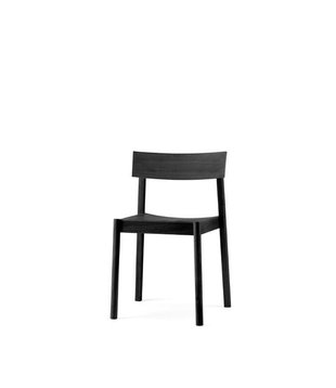Oaks Diner - Chaise de salle à manger - chêne - contreplaqué - noir - dossier carré