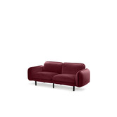 Poof Sofa - Sofa - 2-Sitzer Sofa - Samt - bordeaux - Holzbeine