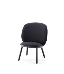 Ash - Chaise longue - frêne - tissu Kvadrat - noir