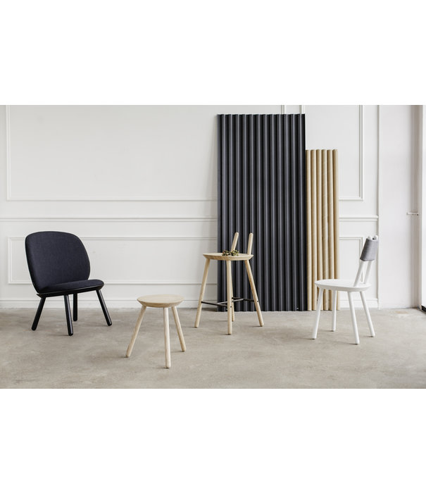 EMKO Ash - Loungestoel - essenhout - stof Kvadrat - zwart