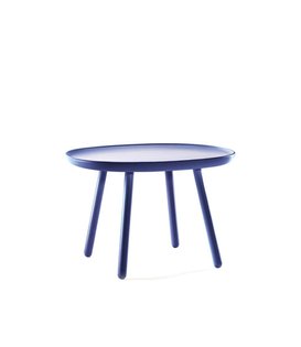 Ash - Table d'appoint - ronde carrée - frêne - bleu - large