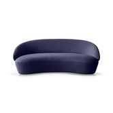 Ash - Sofa - 3-Sitzer Sofa - Eschenholz - Samt - blau