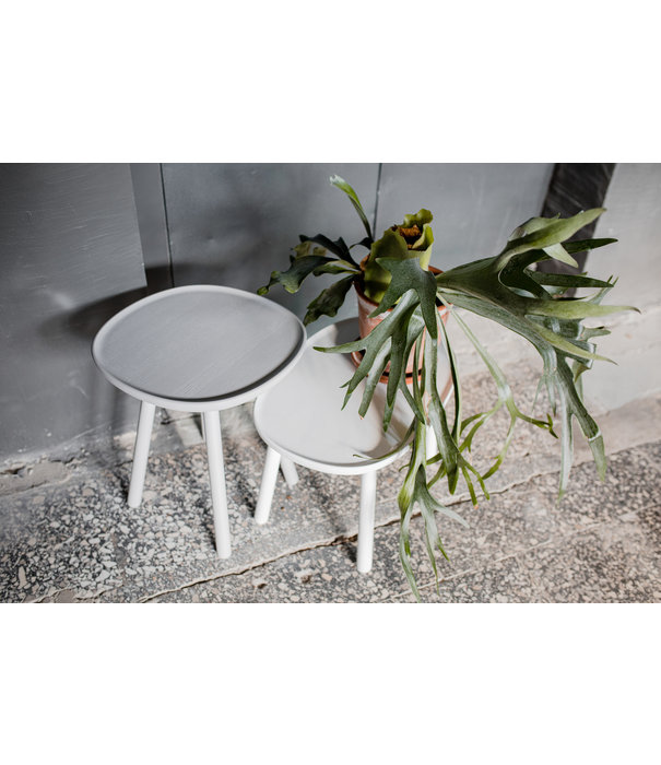 EMKO Ash - Table d'appoint - ronde carrée - frêne - gris - petit