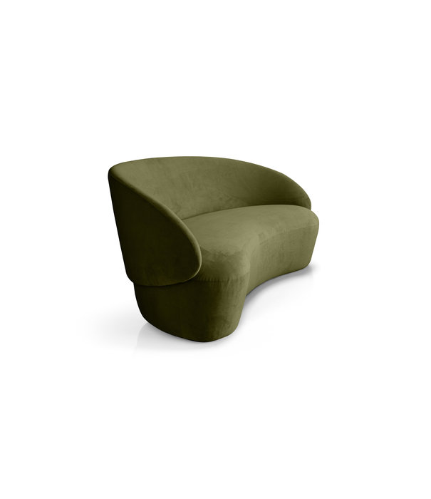 EMKO Ash - Sofa - 2-Sitzer Sofa - Eschenholz - Samt - grün