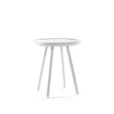 Ash - Table d'appoint - ronde carrée - frêne - blanc - petite
