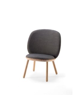 Ash - Chaise longue - frêne - tissu Kvadrat - gris