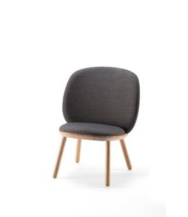 Ash - Loungesessel - Eschenholz - Stoff Kvadrat - grau