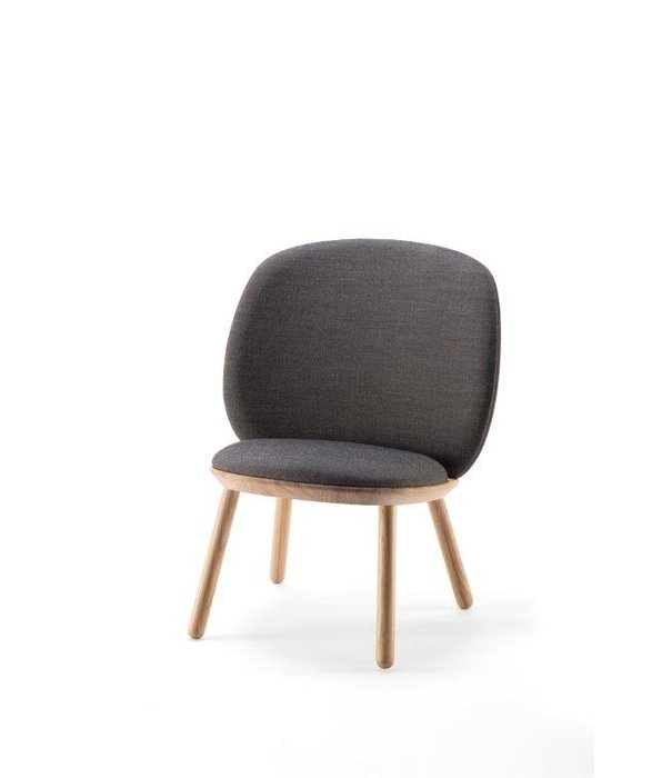 EMKO Ash - Loungesessel - Eschenholz - Stoff Kvadrat - grau