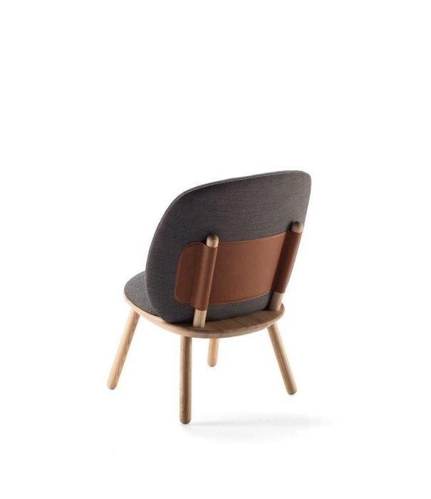 EMKO Ash - Loungestoel - essenhout - stof Kvadrat - grijs