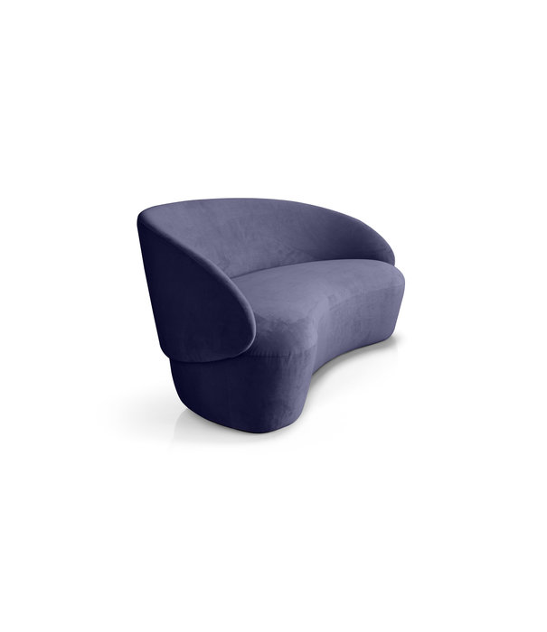 EMKO Ash - Sofa - 2-Sitzer Sofa - Eschenholz - Samt - blau