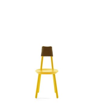 Ash - Chaise de salle à manger - frêne - jaune - dossier en mousse