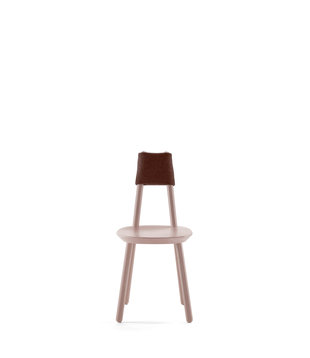 Ash - Chaise de salle à manger - frêne - rose - dossier en mousse