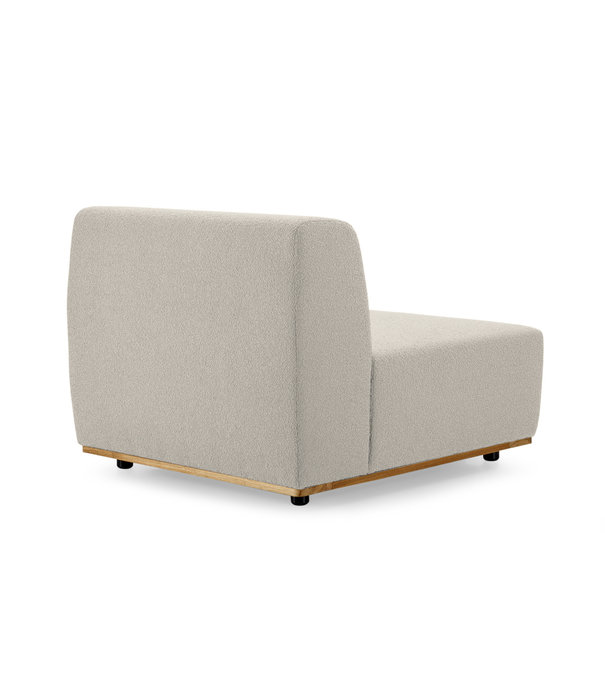 EMKO Playa - Loungestoel - stof - beige - houten onderstel