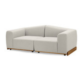 Playa - Sofa - 2-Sitzer Sofa - Stoff - beige - Holzgestell