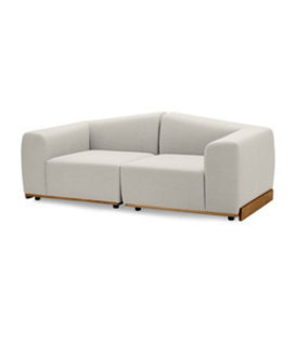 Playa - Sofa - 2-Sitzer Sofa - Stoff - beige - Holzgestell