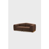 Playa - Sofa - 2-Sitzer Sofa - Stoff - Farbe schokolade - Holzgestell