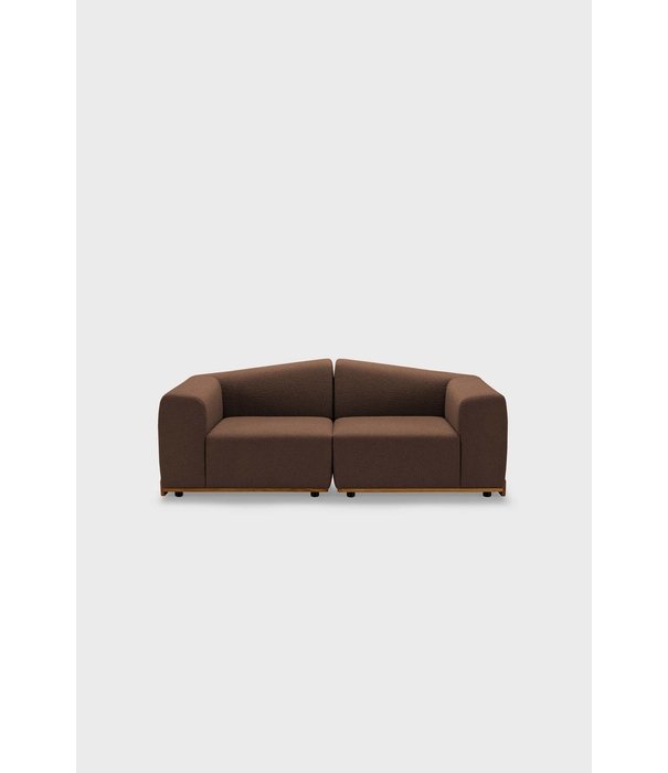 EMKO Playa - Sofa - 2-Sitzer Sofa - Stoff - Farbe schokolade - Holzgestell