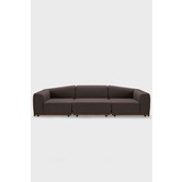 Playa - Sofa - 3-Sitzer Sofa - Stoff - dunkelgrau - Holzgestell