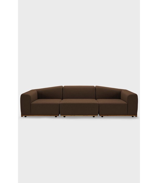 EMKO Playa - Sofa - 3-Sitzer Sofa - Stoff - Farbe schokolade - Holzgestell