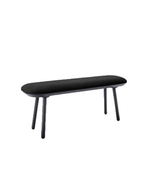 EMKO Ash - Sofa - Eschenholz - groß - Stoff Kvadrat - schwarz - schwarze Beine