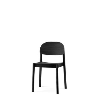 Oaks Diner - Chaise de salle à manger - chêne - contreplaqué - noir - dossier ovale