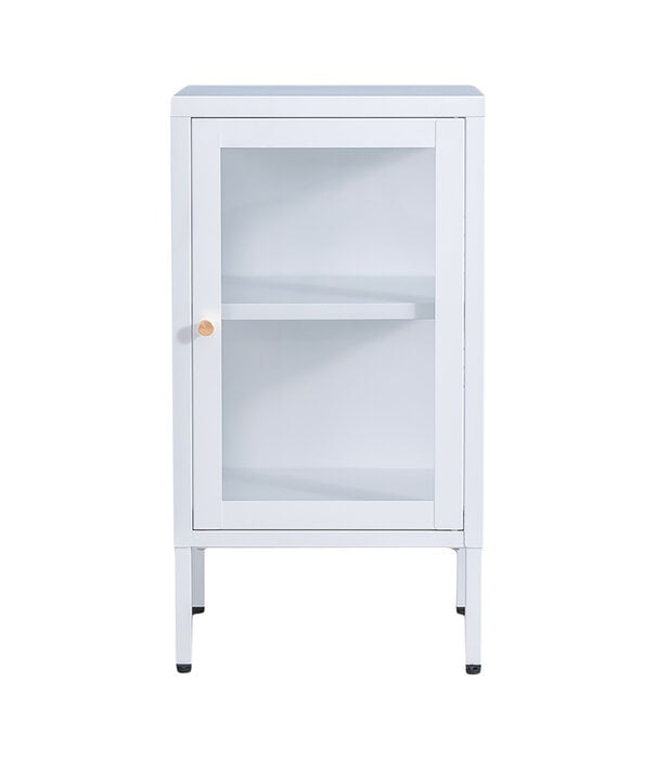 Duverger® Knock vitrine en acier blanc avec 1 porte vitrée - 35x70x38cm