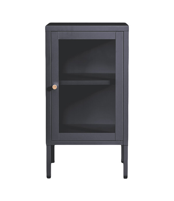 Duverger® Knock Stahlvitrine grau mit 1 Glastür - 35x70x38cm