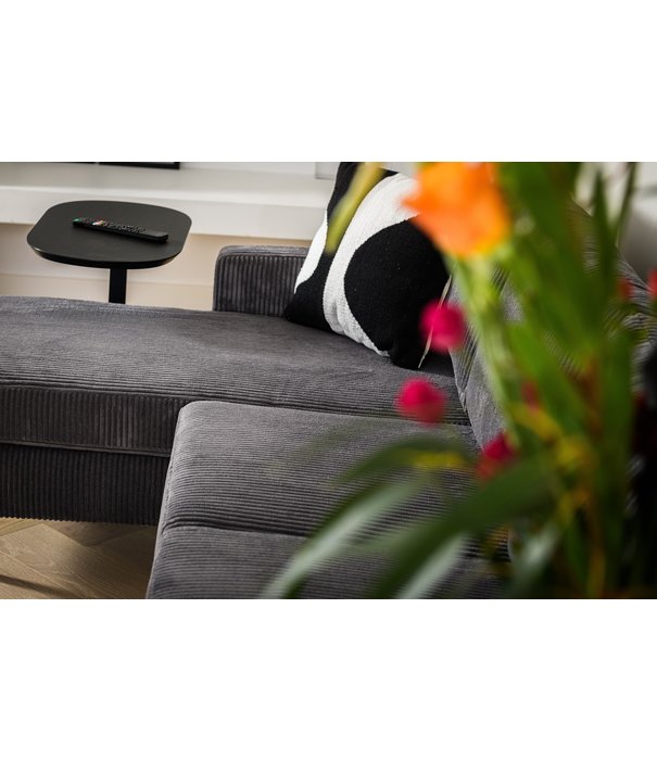 Duverger® Moquette - Sofa - 3-zitbank - chaise longue links of rechts - ribfluweel - antraciet