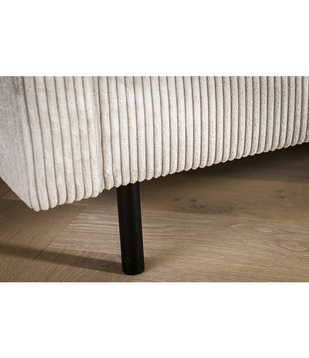 Duverger® Moquette - Sofa - 3-zitbank - chaise longue links of rechts - ribfluweel - naturel