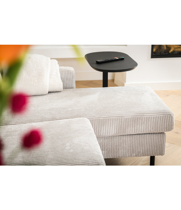 Duverger® Moquette - Canapé - canapé 3 places - chaise longue gauche ou droite - velours côtelé - naturel