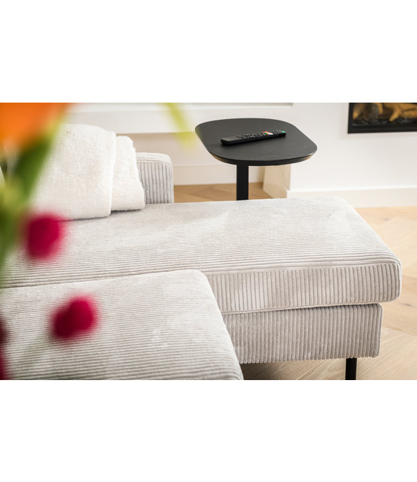 Duverger® Moquette - Sofa - 3-zitbank - chaise longue links of rechts - ribfluweel - naturel