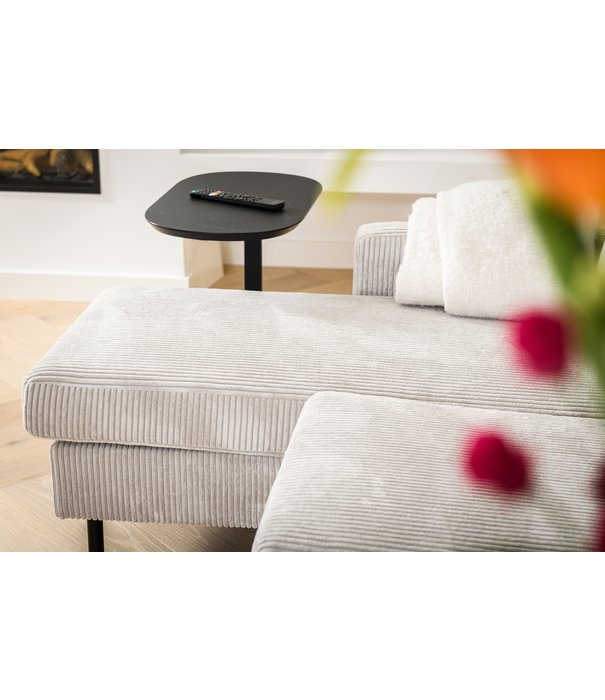 Duverger® Moquette - Sofa - 3-zitbank - chaise longue links of rechts - ribfluweel - naturel