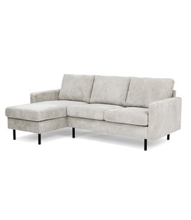 Moquette - Sofa - 3-Sitzer Sofa - Chaiselongue links oder rechts - Rippensamt - natur