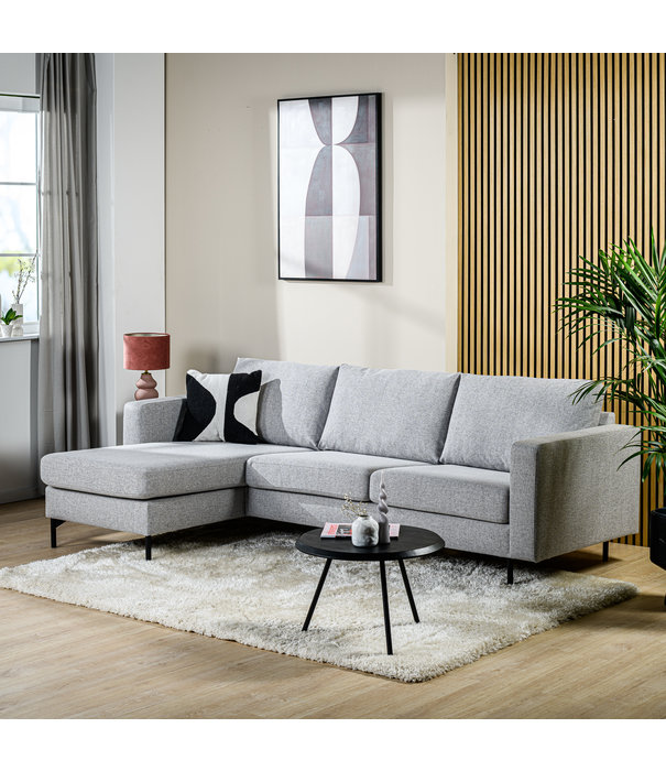 Duverger® Chloe - Sofa - 3-zitbank - chaise longue links of rechts - stof Chloe - grijs