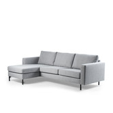 Chloe - Sofa - 3-Sitzer Sofa - Chaise Longue links oder rechts - Stoff Chloe - Grau