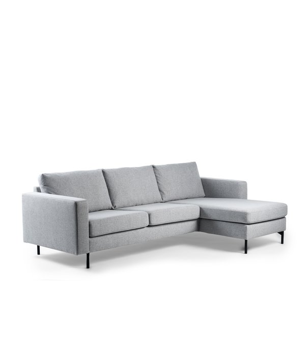 Duverger® Chloe - Sofa - 3-Sitzer Sofa - Chaise Longue links oder rechts - Stoff Chloe - Grau