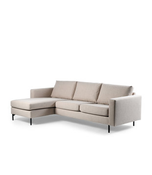 Chloe - Sofa - 3-zitbank - chaise longue links of rechts - stof Chloe - beige