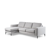 Valente - Sofa - 3-Sitzer Sofa - Chaiselongue links oder rechts - Stoff Valente - grau