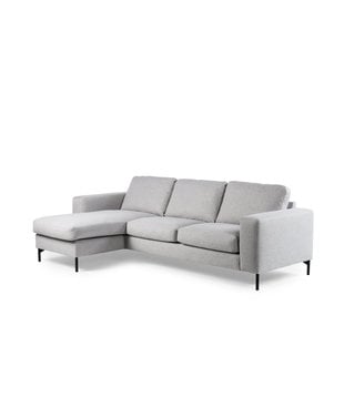 Valente - Sofa - 3-zitbank - chaise longue links of rechts - stof Valente - grijs