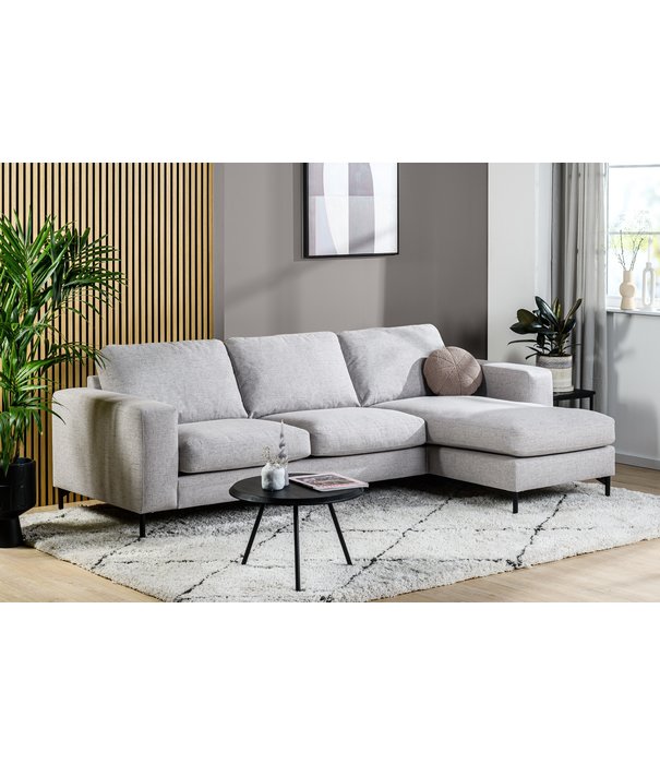 Duverger® Valente - Sofa - 3-Sitzer Sofa - Chaiselongue links oder rechts - Stoff Valente - grau