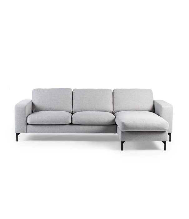Duverger® Valente - Sofa - 3-Sitzer Sofa - Chaiselongue links oder rechts - Stoff Valente - grau