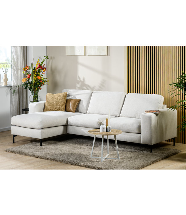 Duverger® Valente - Sofa - 3-zitbank - chaise longue links of rechts - stof Valente - naturel