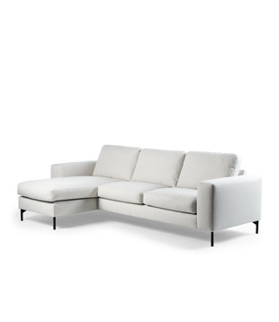 Valente - Sofa - 3-Sitzer Sofa - Chaiselongue links oder rechts - Stoff Valente - natur